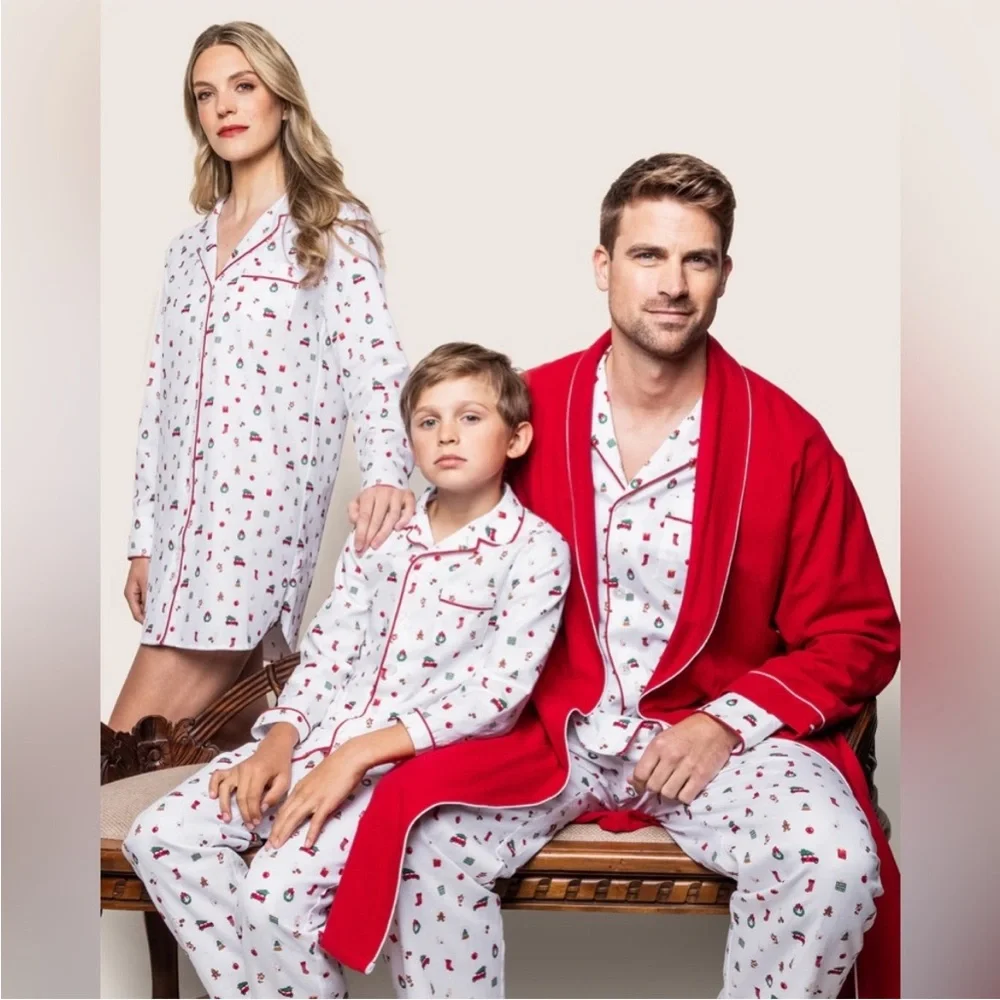Petite Plume Big Kid's Winter Nostalgia Holiday Twill Pajama Set—14